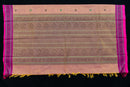 Rose Pink Kanchi Cotton Threadwork Saree with Intricate Weave