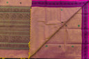 Rose Pink Kanchi Cotton Threadwork Saree with Intricate Weave