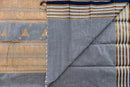 Sophisticated Charcoal Grey Kanchi Cotton Saree with Antique Gold Zari
