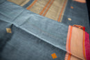 Sophisticated Ash Grey Kanchi Cotton Saree with Threadwork Pallu