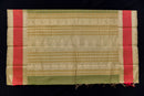 Elegant Olive Green Kanchi Cotton Saree with Threadwork Pallu