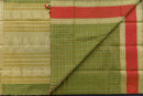 Elegant Olive Green Kanchi Cotton Saree with Threadwork Pallu