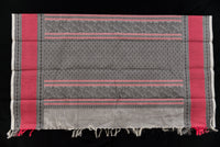 Sophisticated Ash Grey Kanchi Cotton Saree with Rani Pink Accents
