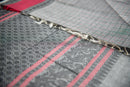 Sophisticated Ash Grey Kanchi Cotton Saree with Rani Pink Accents