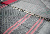 Sophisticated Ash Grey Kanchi Cotton Saree with Rani Pink Accents