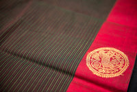 Green Kanchi Cotton Saree with Grand Gold Zari Pallu