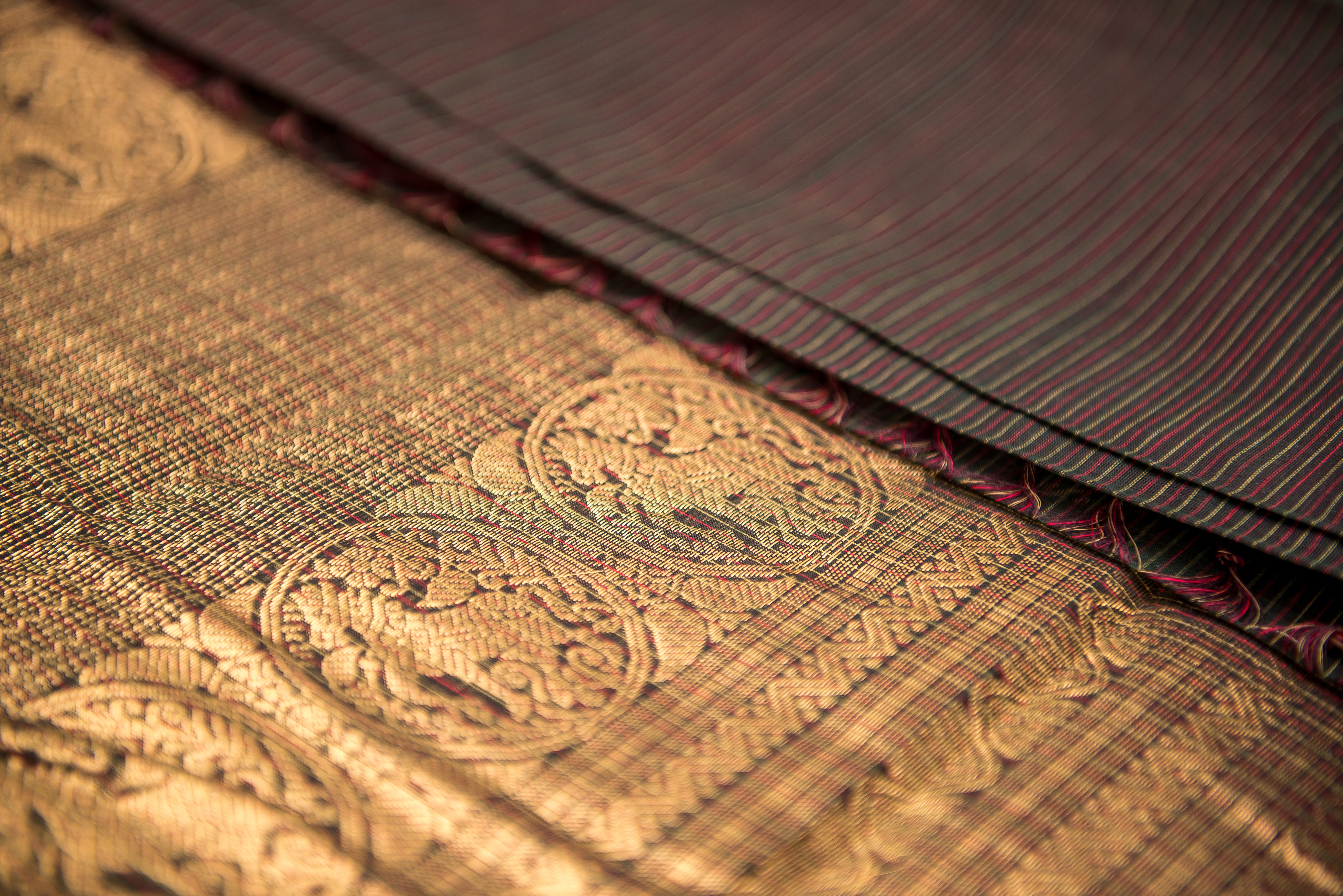 Green Kanchi Cotton Saree with Grand Gold Zari Pallu