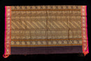 Royal Deep Purple Kanchi Cotton Saree with Antique Gold Pallu