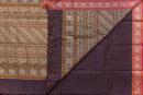 Royal Deep Purple Kanchi Cotton Saree with Antique Gold Pallu