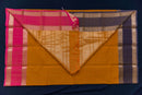 Magnificent Golden-Mustard Kanchi Cotton Saree with Grand Zari Pallu