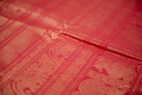 Bright Pink Kanchi Cotton Saree with Grand Zari Pallu