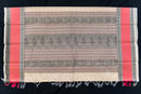 Sophisticated Ash Grey Kanchi Cotton Saree with Rani Pink Accents