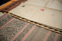 Ethereal Cream Kanchi Cotton Saree with Threadworkl Accents