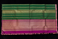 Luminous Rose Pink Pure Silk Saree with Double Pallu
