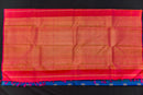 Cobalt Blue & Bright Pink Silk Saree with Kolam Zari Buttas