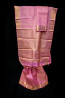 Luminous Rose Pink Pure Silk Vairaoosi Saree