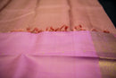 Luminous Rose Pink Pure Silk Vairaoosi Saree