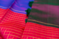 Dazzling Dual-Tone Mubbagam Pure Silk Saree in Purple and Pink