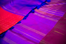 Dazzling Dual-Tone Mubbagam Pure Silk Saree in Purple and Pink