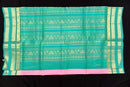 Baby Pink Vairaoosi Silk Cotton Saree with a Sea Green Pallu