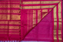 Royal Lavender and Red Vairaoosi Silk Cotton Saree
