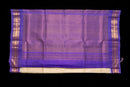 Ivory Silk Cotton Saree with Lavender Pallu