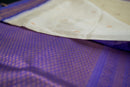 Ivory Silk Cotton Saree with Lavender Pallu