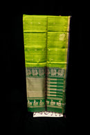 Imperial Parrot Green Soft Silk Saree