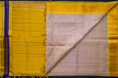 Lemon Yellow & Ivory Silk Cotton Saree