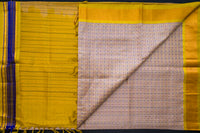 Lemon Yellow & Ivory Silk Cotton Saree