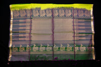 Imperial Parrot Green Soft Silk Saree
