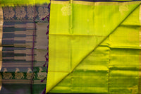Imperial Parrot Green Soft Silk Saree