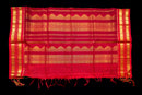 Bottle Green and Crimson Red Silk Cotton Saree