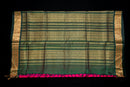Electric Pink and Bottle Green Silk Cotton Saree