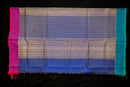 Royal Blue Kattam Silk Cotton Ganga-Jamuna Saree