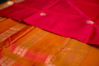 Magnificent Crimson & Gold Light Weight Silk Saree