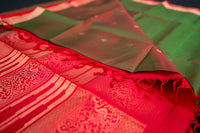 Manthulir Soft Silk Saree with Grand Red Pallu