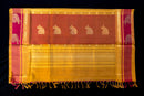 Brick, Mustard, and Wine Silk Cotton Saree