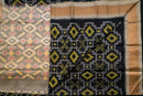 Midnight Charcoal and Grey Ikat Silk Saree