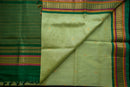 Lime Green Silk cotton Saree with Leaf Green Pallu