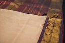 Toasted Champagne and Deep Maroon Silk Cotton Saree