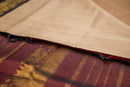 Toasted Champagne and Deep Maroon Silk Cotton Saree
