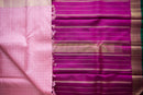 Light Pink Kanchipuram Pure Silk Saree with Magenta Pallu