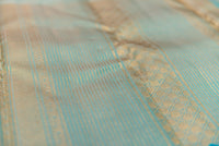 Lustrous Blue Pure Handwoven Silk Saree