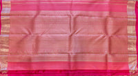 Baby Pink Kanchipuram Silk Saree with Silver Pallu