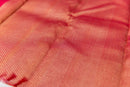 Classic Ivory Pure Silk Saree with Grand Red Gold Zari Pallu