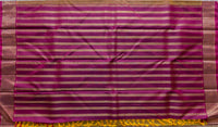 Olive Green and Maroon Handwoven Pure Kanchipuram Silk Saree
