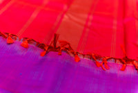 Vibrant Purple Pure Silk Saree with Hot Pink Pallu