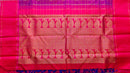 Regal Magenta Pure Kanchipuram Silk Saree with Hot Pink Pallu