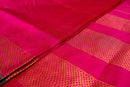 Striking Bright Pink Silk Cotton Saree with Pure Zari Border